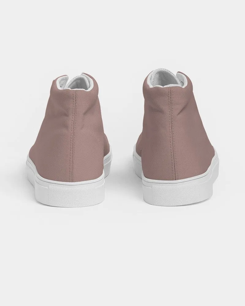 Shaded Pale Pastel Red Brown High-Top Canvas Sneakers | Men's | C0M30Y22K30