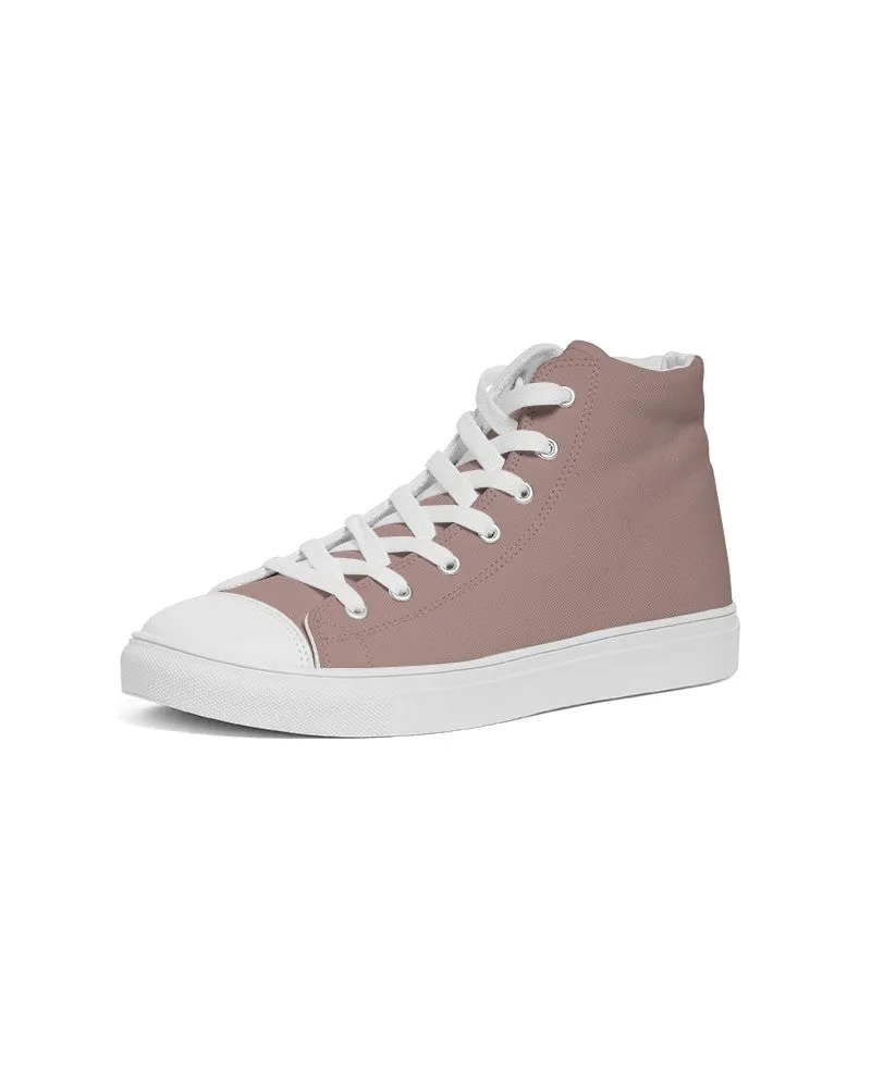 Shaded Pale Pastel Red Brown High-Top Canvas Sneakers | Men's | C0M30Y22K30