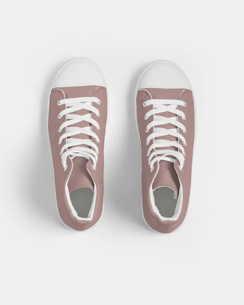 Shaded Pale Pastel Red Brown High-Top Canvas Sneakers | Men's | C0M30Y22K30