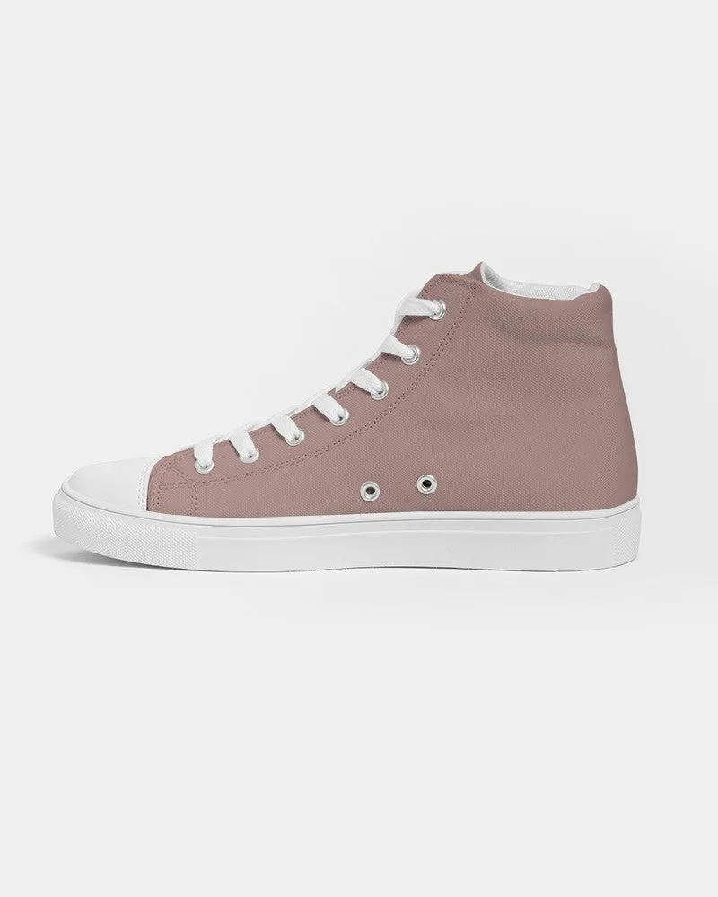 Shaded Pale Pastel Red Brown High-Top Canvas Sneakers | Men's | C0M30Y22K30