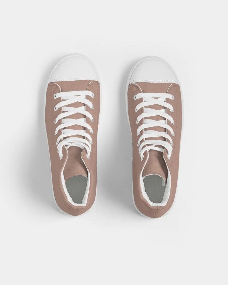 Shaded Pale Pastel Red Brown High-Top Canvas Sneakers | Women's | C0M30Y30K30