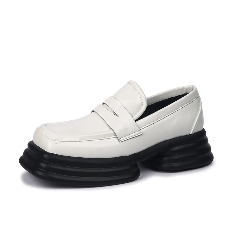 Square Toe Platform Y2K Loafers