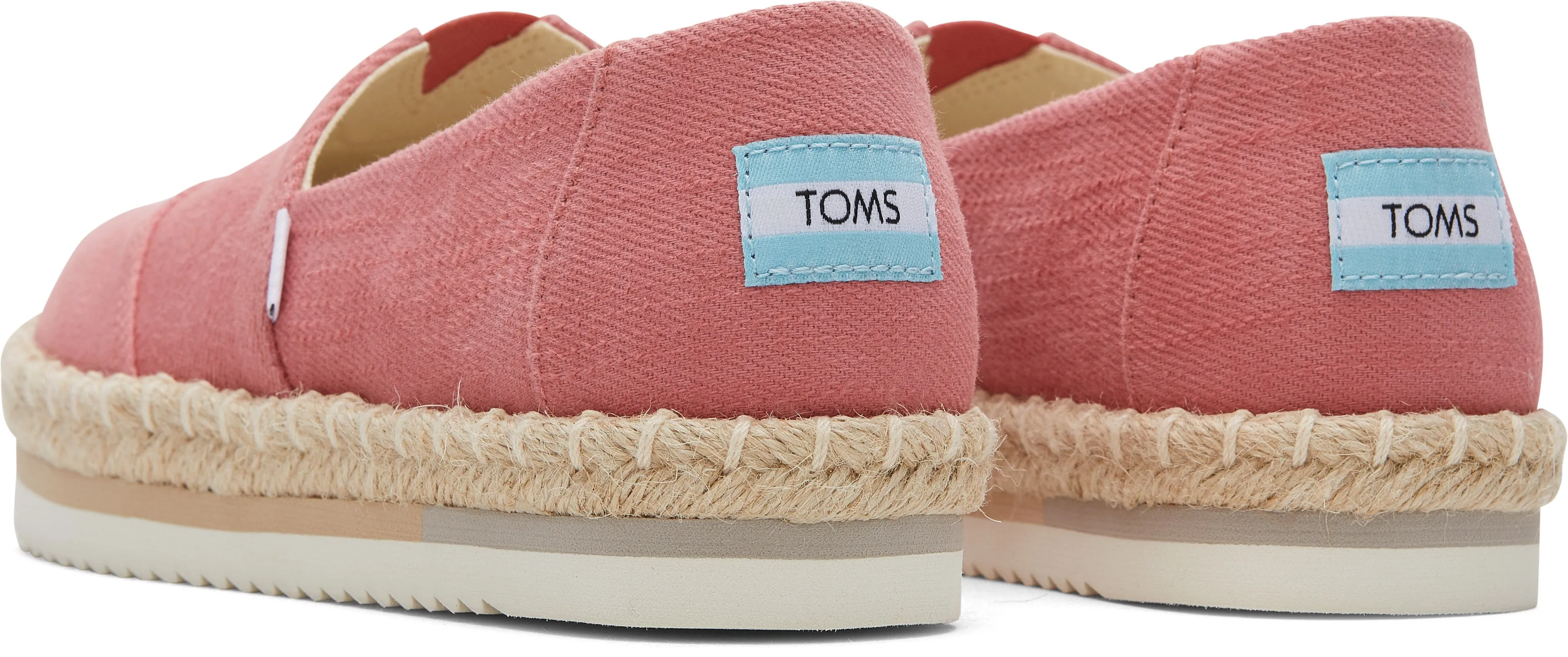 Toms Women Alpargata Platform Rope Faded Rose Heavy Twill