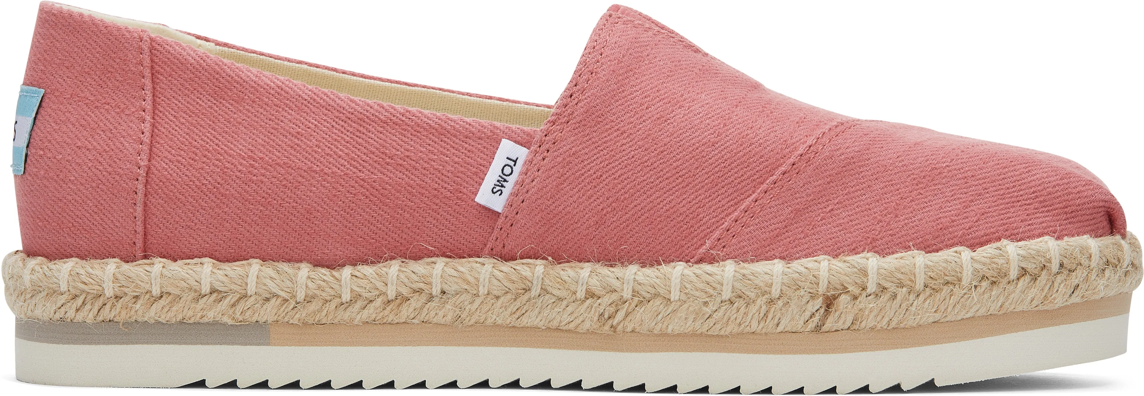 Toms Women Alpargata Platform Rope Faded Rose Heavy Twill