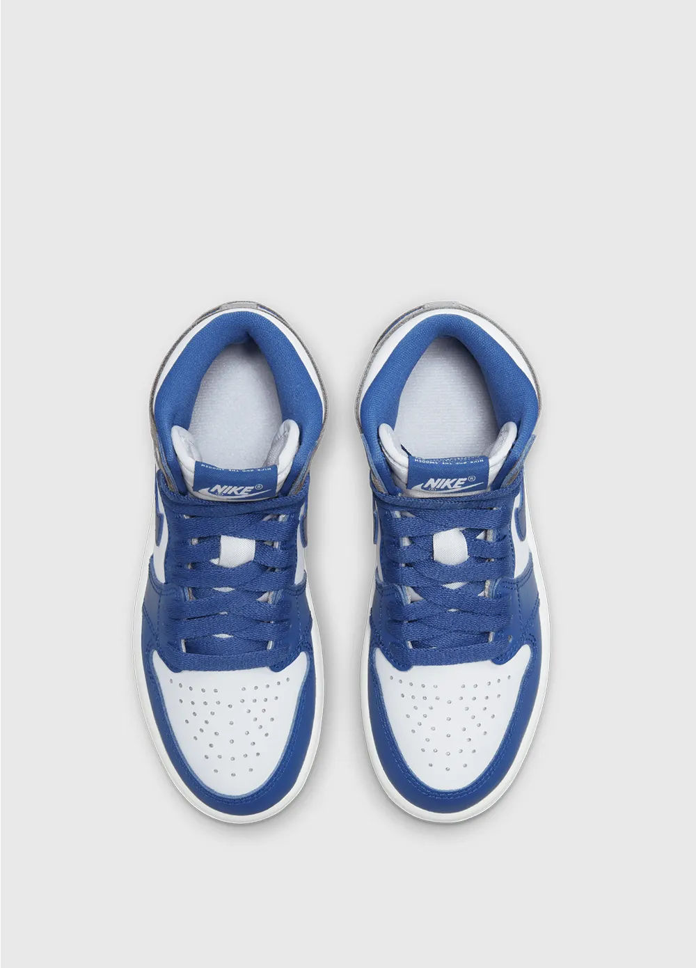 Younger Children Jordan 1 Retro High OG 'True Blue' Sneakers